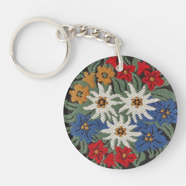 Porte-clefs Fleur alpine suisse Edelweiss (Devant)