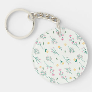 Porte-clefs Fleur botanique Printemps floral Acrylique