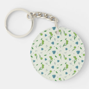 Porte-clefs Fleur botanique Printemps floral Acrylique
