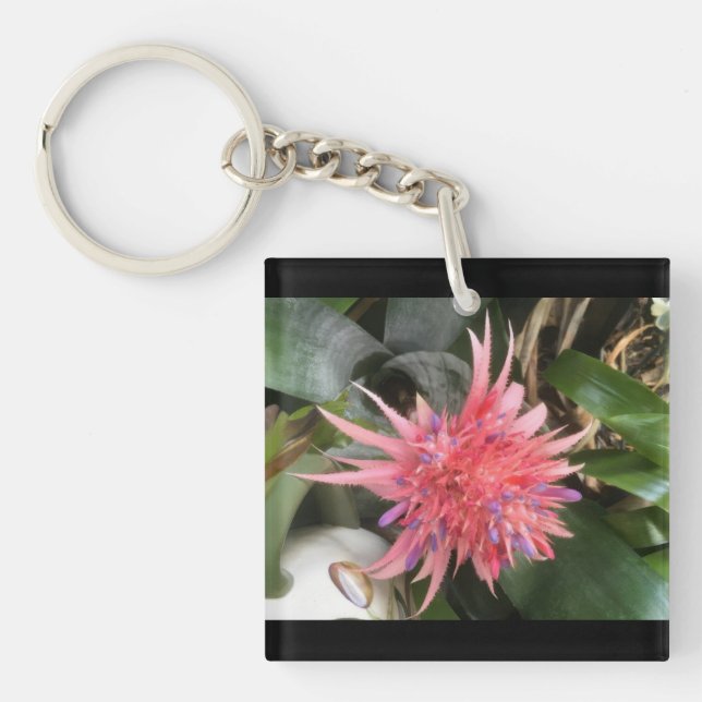 Porte-clefs Fleur de bromélie (Devant)