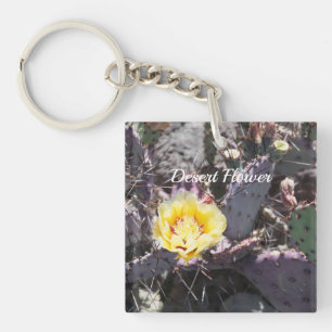 Porte-clefs Fleur de cactus jaune au printemps