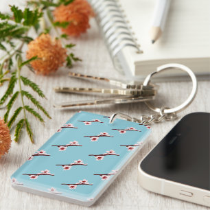 Porte-clefs Fleur de cerisier, Sakura, motif floral rose