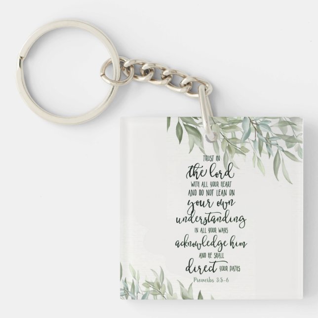 Porte-clefs Fleur de confiance dans le Seigneur (Devant)