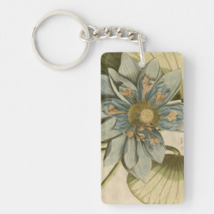 Porte-clefs Fleur de Lotus bleu sur l'arrière - plan bronzage