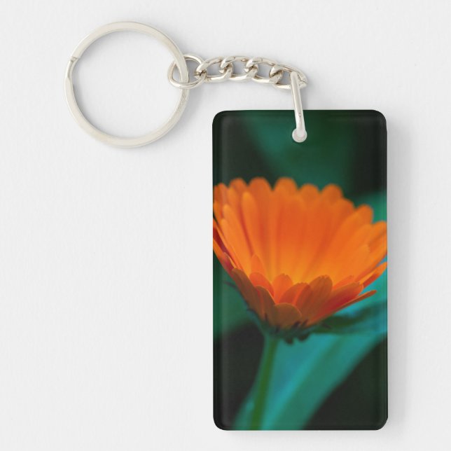 Porte-clefs Fleur de marguerite orange (Devant)