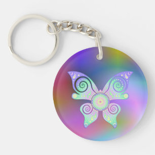 Porte-clefs Fleur de vie / Blume des Lebens - papillon