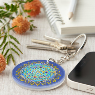 Porte-clefs Fleur De Vie - Ornements Vintages En Fleurs 1