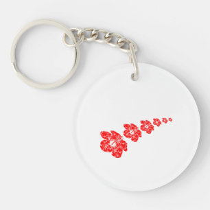 Porte-clefs Fleur d'Hibiscus tropical