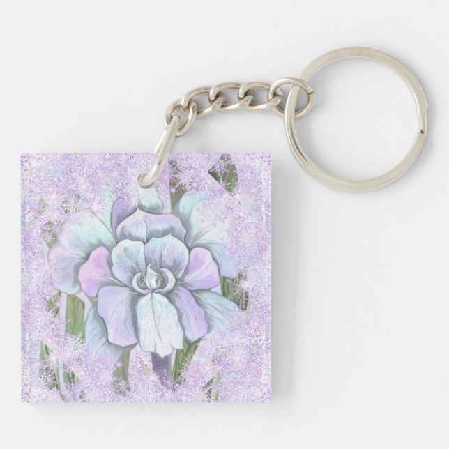 Porte-clefs fleur et neige smeraldo (Dos)