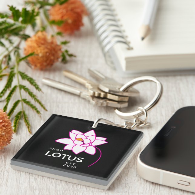 Porte-clefs Fleur LOTUS (Devant Droit)