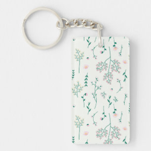 Porte-clefs Fleur Motif printemps floral acrylique