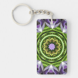 Porte-clefs Fleur pourpre