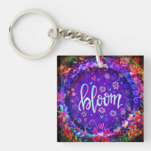 Porte-clefs Fleur pourpre Plutôt Inspirant Fleur Inspiribilité