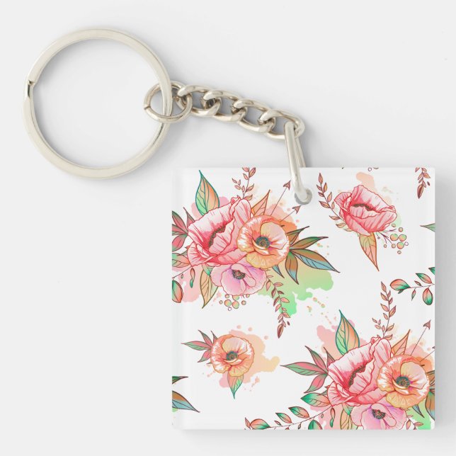 Porte-clefs fleur printanière (Devant)