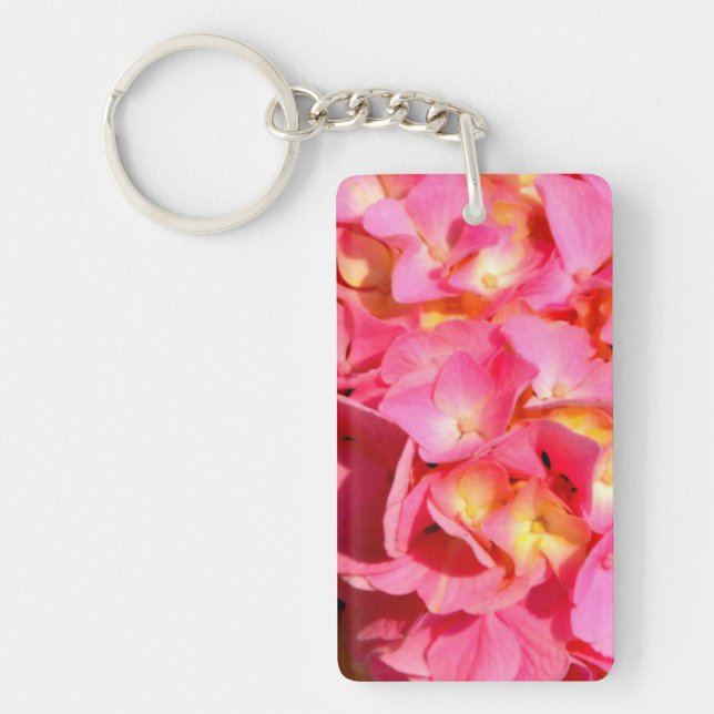 Porte-clefs Fleur rose rose rose Hydrangea (Devant)