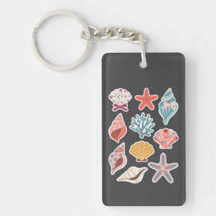 Porte-clefs Fleur sauvage Coquillage Clam Vibes estivales Flor