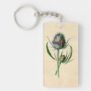 Porte-clefs Fleur sauvage d'antiquité de chardon d'écossais 
