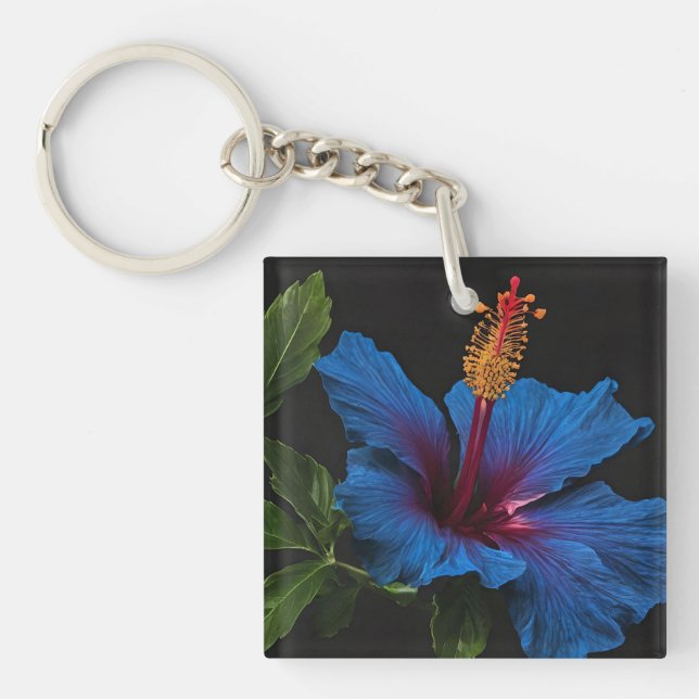Porte-clefs "Fleur Serene : La beauté des fleurs d'Hibiscus bl (Devant)