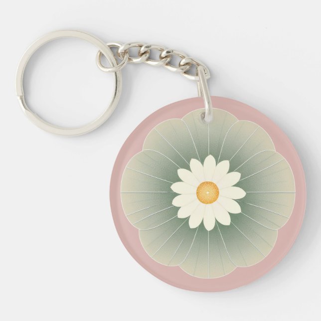 Porte-clefs Fleur simple (Devant)