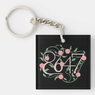 Porte-clefs Fleur Subtil Anti Trump 8647 86 47 Bohème