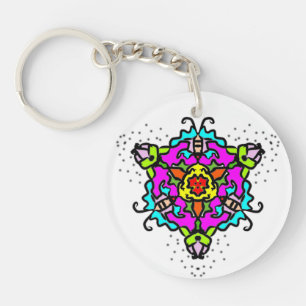 Porte-clefs Fleur Zen Radiante