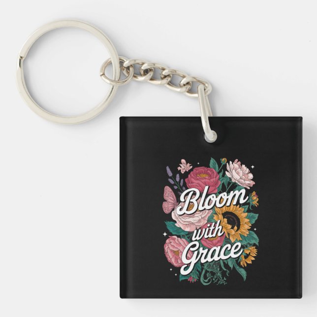 Porte-clefs Fleurir avec grâce  (Devant)