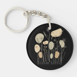 Porte-clefs Fleurir doucement - L'art minimaliste de la ligne