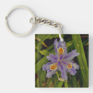 Porte-clefs fleurir en violet