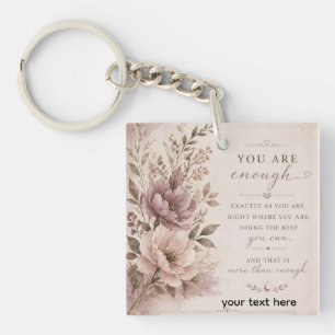 Porte-clefs Fleurissez là où vous êtes planté – Fleur minimali