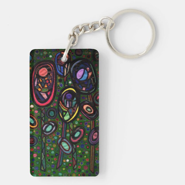 Porte-clefs Fleurs à motifs (Dos)