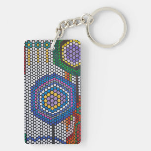 Porte-clefs Fleurs Abstraites