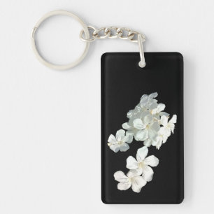 Porte-clefs Fleurs blanches
