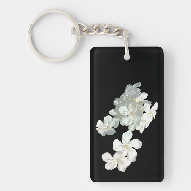Porte-clefs Fleurs blanches (Devant)
