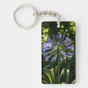 Porte-clefs Fleurs bleu Agapanthus