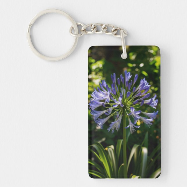 Porte-clefs Fleurs bleu Agapanthus (Devant)