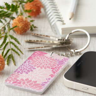 Porte-clefs Fleurs Dahlia, Motif De Fleurs, Dahlia Rose