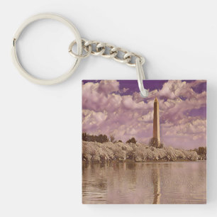 Porte-clefs Fleurs de cerisiers au monument Washington