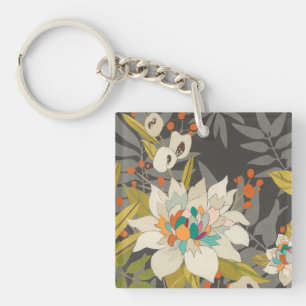 Porte-clefs Fleurs de crépuscule tropicaux