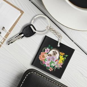 Porte-clefs Fleurs de hérisson mignonnes