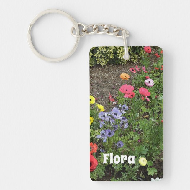 Porte-clefs Fleurs De Jardin En Fleur (Devant)