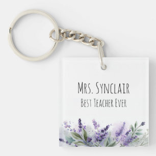 Porte-clefs Fleurs de lavande personnalisées pour l'appréciati