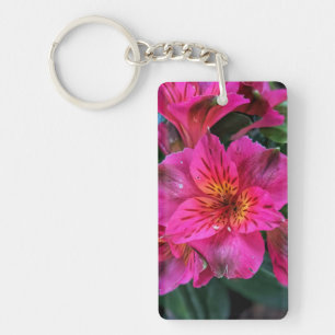 Porte-clefs Fleurs de Lys péruviennes roses-79408