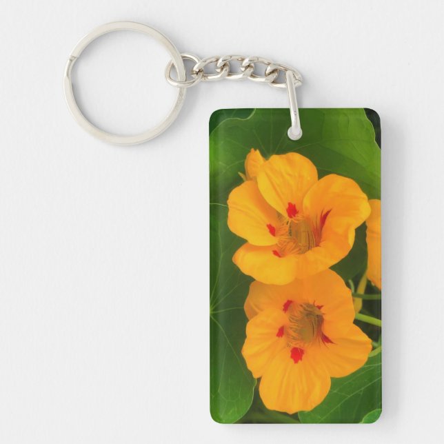 Porte-clefs Fleurs de Nasturtium (Devant)