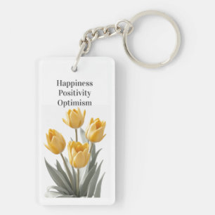 Porte-clefs Fleurs de tulipes jaunes