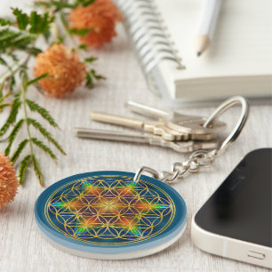 Porte-clefs FLEURS DE VIE - Fleur fractale 1