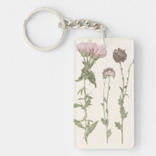 Porte-clefs Fleurs en rose