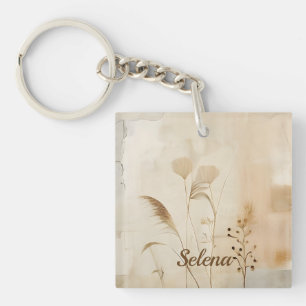 Porte-clefs Fleurs et herbes pressées