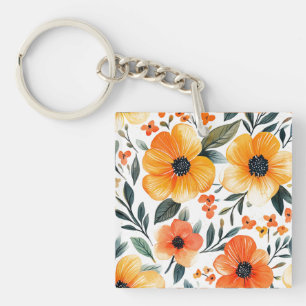Porte-clefs Fleurs Floral Pattern Sublimation-95654