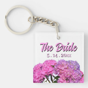 Porte-clefs Fleurs florales roses violettes élégantes pour la 