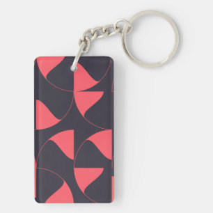 Porte-clefs Fleurs géométriques circulaires élégantes, chic et